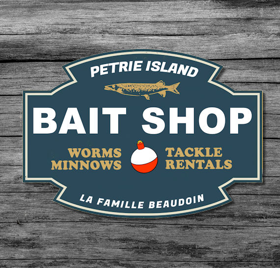 Petrie Island Bait Shop Logo